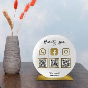 Custom QR Code Sign Business Acrylic 10x 10 Inches