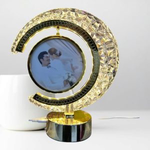 LED Crystal Moon LAMP Photo Frame for Gifting, Surprise and Anniversary Gifting Night Lamp