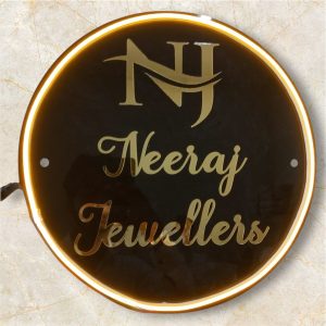 Black Acrylic Neon Board LED