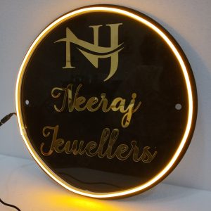 Black Acrylic Neon Board LED