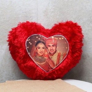 Red Fur Pillow