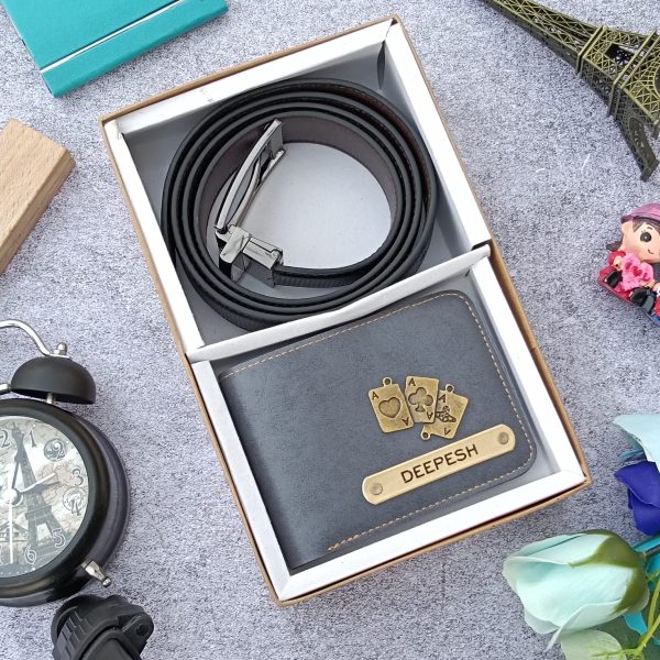 Customised leather wallet + Customised belt - Image 4