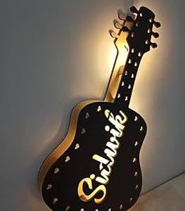 Customised Backlit Guitar with Name LED Lamp| Unique Gift for Birthday,Wife,Husband,Friend,Valentine's Day, Promotion|