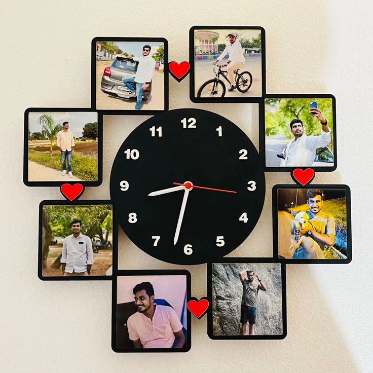 Personalized Big Size Wall Clock Customized with your photos ...