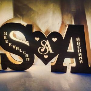 Alphabet Customized and Personalized with Any Alphabet and Name or Number LED Lamp