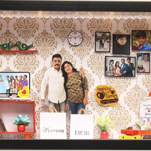 Unique Personalized Gift, Miniature Rectangular Shape Wall Mount Frame 3D, Customised Photo 3D, Trending Gift For Birthday, Anniversary,Couple Gifts,Mom Dad,Baby Gift Frame,Multicolor
