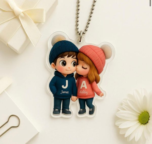 Cartoon Couple Car Hanger