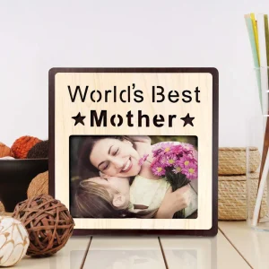 Wood Engraved Personalized Photo Frame, Picture Frame For Table Decor