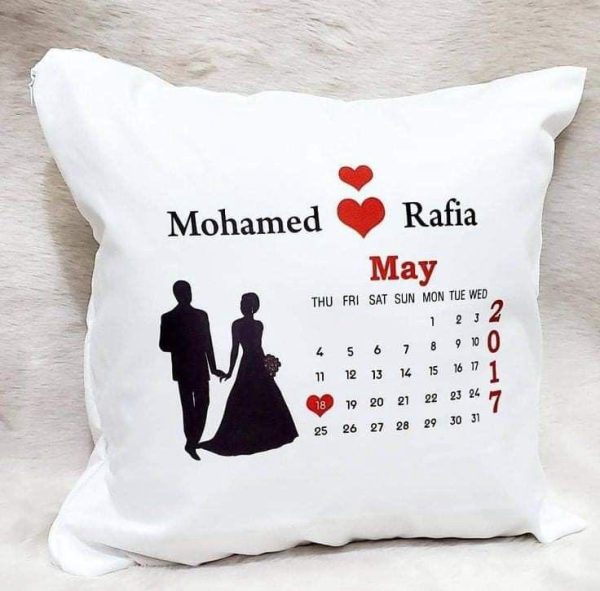 Couple Calender Pillow