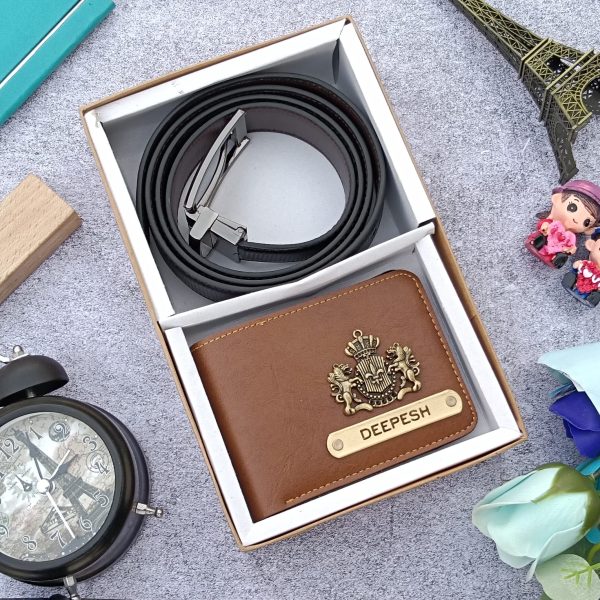 Customised leather wallet + Customised belt - Image 6