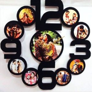 Sublimation Wooden Personalized Photo Printed Wall Clock for Gift