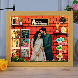 3D Miniature Frame for Anniversary, Wedding or Birthday with Acrylic glass & Led Light