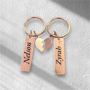 Double Heart Keychain