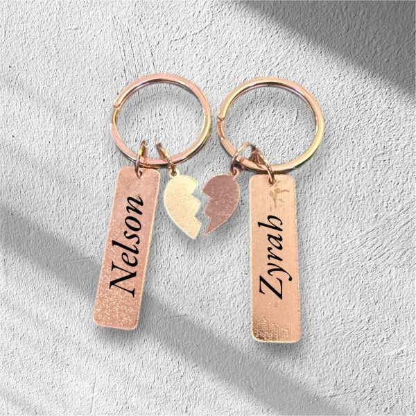 Double Heart Keychain