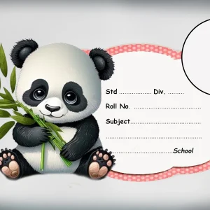 Cute Panda Notebook Name Slips