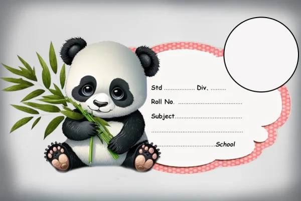 Cute Panda Notebook Name Slips