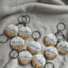 White Gold Resin Keychain