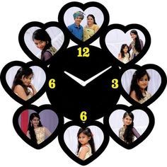Customized Wall Clock, Personalized with Your Photos, Design or Text. Wall Clock for Home Stylish Latest. Wooden, Multicoloured