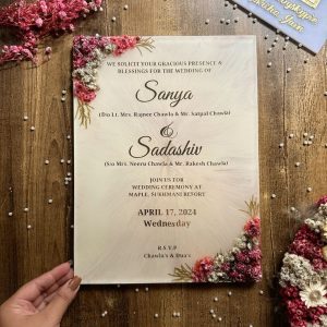 Beautiful resin wedding card designs