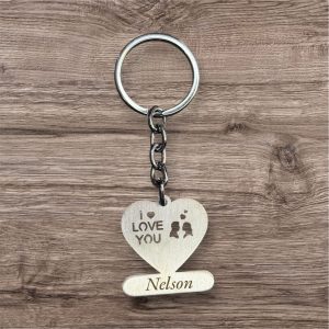 I LOVE YOU Metal Keychain