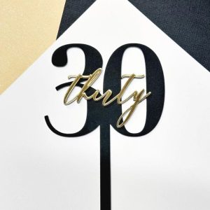 30 Cake Topper