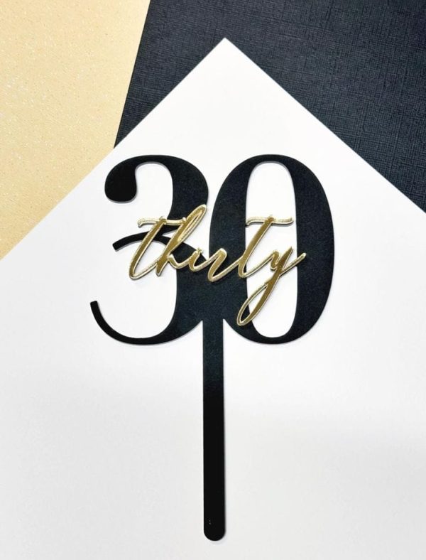 30 Cake Topper