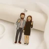 Cartoon Art Couple Car Hanger