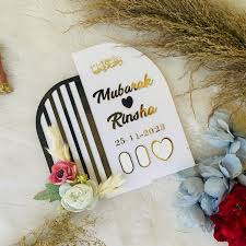 Customised Thumb Print Sign Wedding Frame with Photo 12 inches