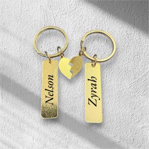 Double Heart Keychain