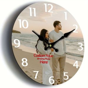 Custom Clocks for Walls Personalized Clock with Picture for Bedroom