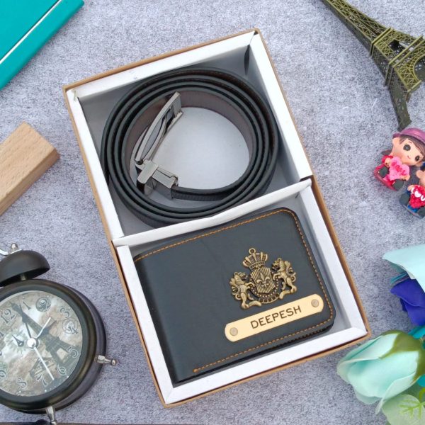 Customised leather wallet + Customised belt - Image 3