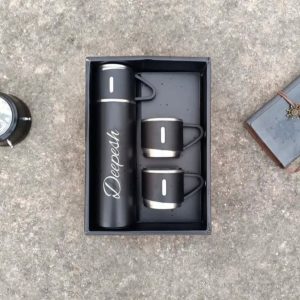 Stainless Steel Personalized Vacuum Flask Set, For Gifting
