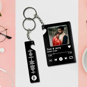 Couple Spotify Keychain