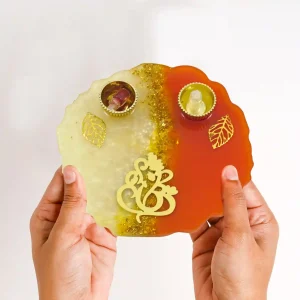 Resin Tilak Thali For pooja