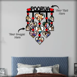 Love Partners Wooden Photo Frame With Name 12 X18