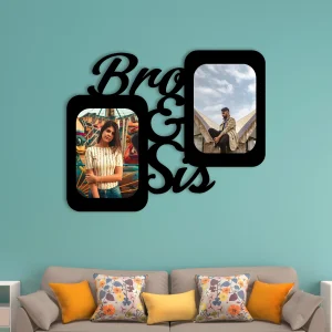 Beautifully Personalized Rakhi Wall Frame for Bro & Sis