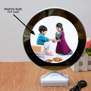 Magical Mirror Customized Photo Frame with Personalized Rakhi