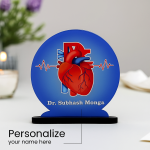 Personalized Doctor’s Acrylic Heart Nameplate