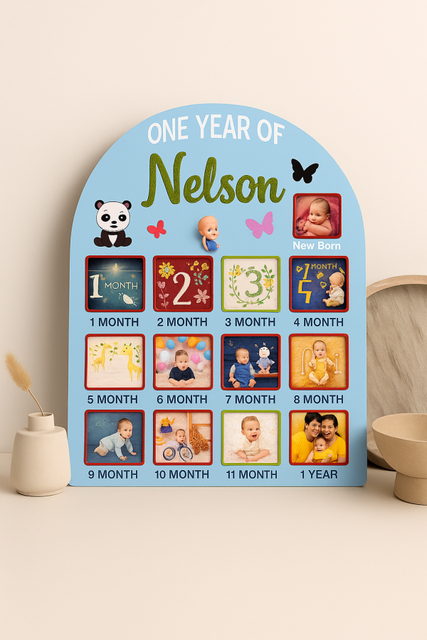 One Year Baby Milestone Photo Frame