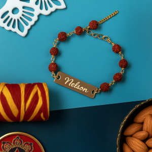 Rudraksha Name Bracelet Best Gift for Brother