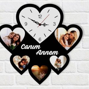 Multi heart with clock photo frame for wedding