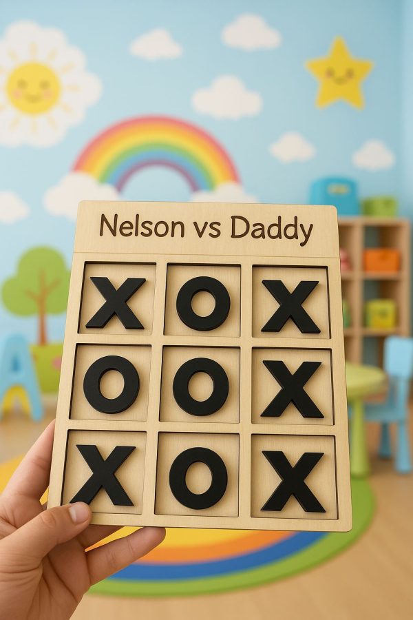 Personalized Wooden Tic-Tac-Toe Board!