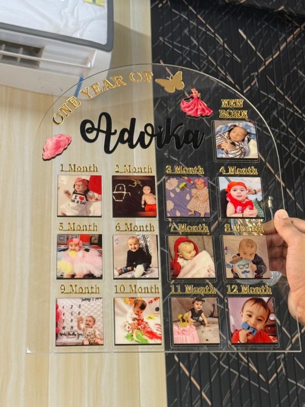 Transparent One Year Baby Milestone Photo Frame