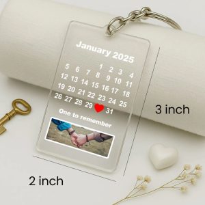 Custom Calendar Photo Keychain
