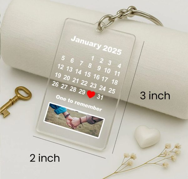 Custom Calendar Photo Keychain