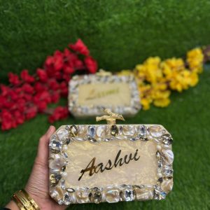 Personalized Resin Name Clutch