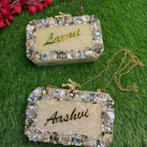 Personalized Resin Name Clutch