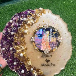 Customized Resin Wedding Memory Platter