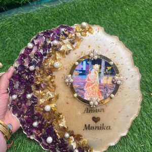 Customized Resin Wedding Memory Platter