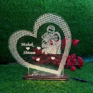 Personalized LED Heart Portrait Lamp
